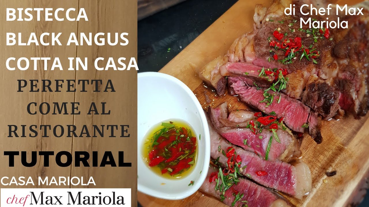 BISTECCA BLACK ANGUS COTTA IN CASA #ricetta #facile da #CasaMariola