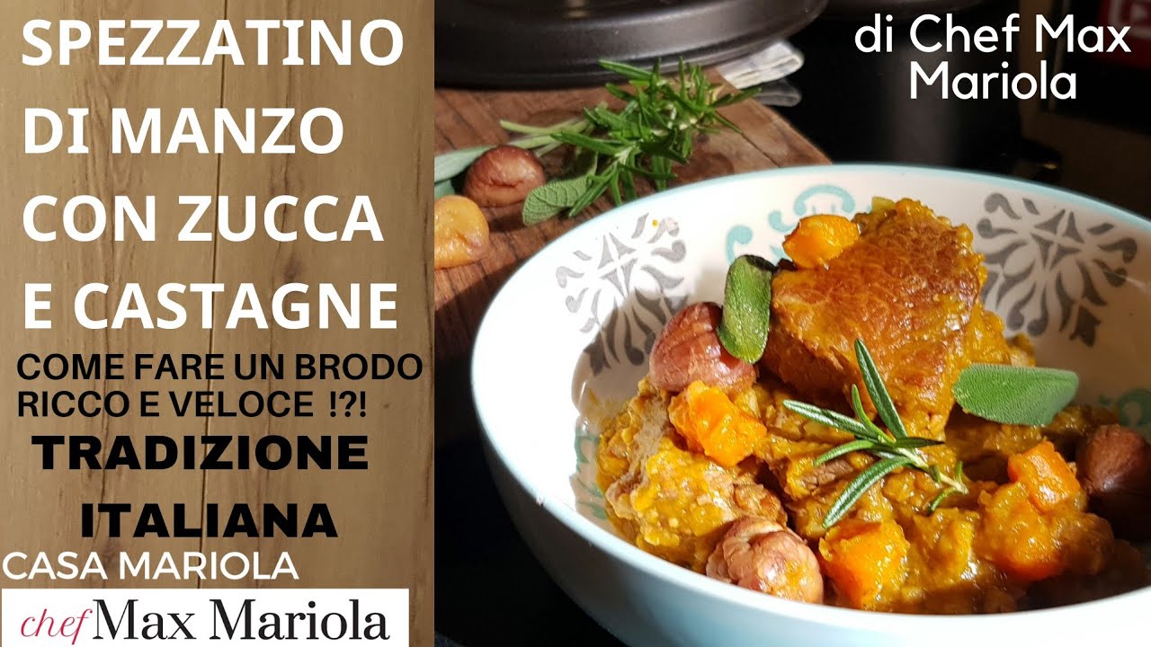 SPEZZATINO DI MANZO CON ZUCCA E CASTAGNE #ricetta #facile da #CasaMariola