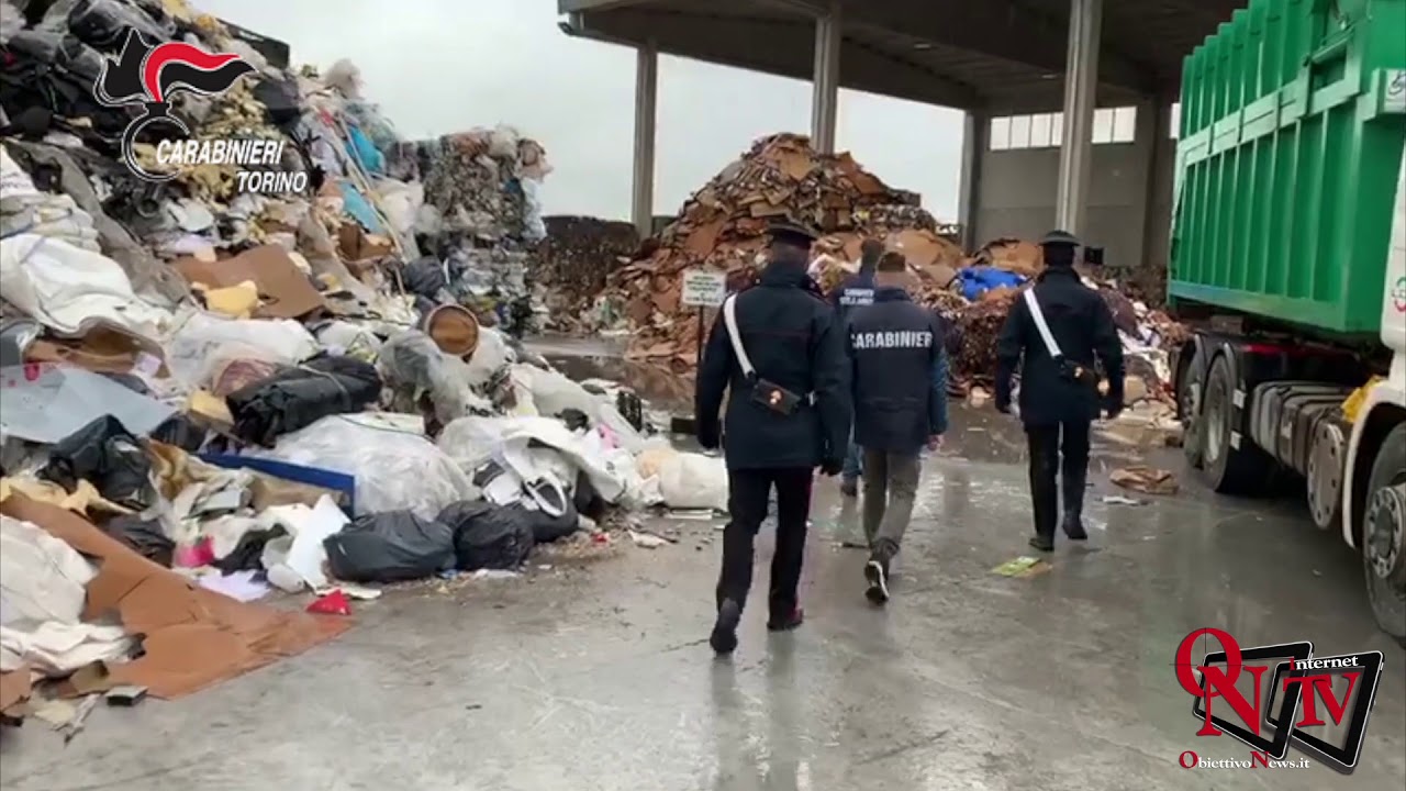 Torino - Blitz dei Carabinieri presso un centro di stoccaggio rifiuti a Piobesi